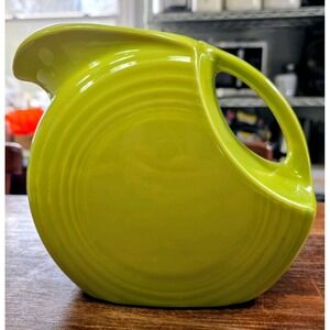 Fiesta Lemongrass Green Disc Pitcher - Large 67oz Homer Laughlin USA EUC
